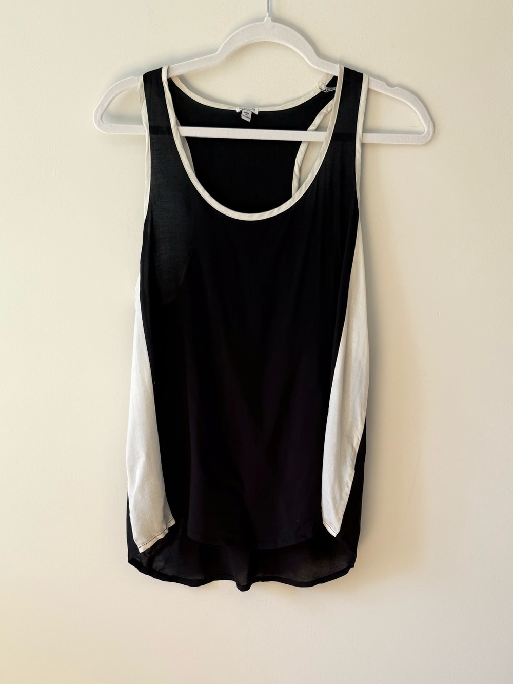 Splendid Black White Colorblock Racerback Tank Top Small Y2K